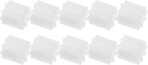 Vista 6 de Bettomshin 10 unids engranaje de plástico 082A 0.5 módulo polea eje de correa robot RC motor mano DIY piezas mecánicas kit blanco