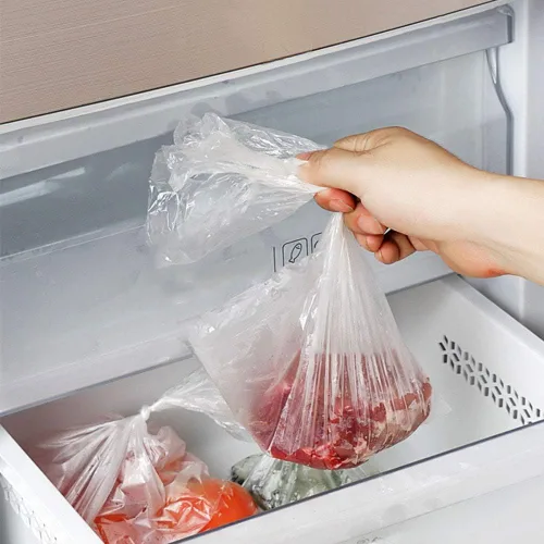 Vista 3 de BESTEASY Bolsas de rollo de almacenamiento de alimentos de 14 x 20 pulgadas, bolsas de plástico transparente en un rollo, bolsas de plástico