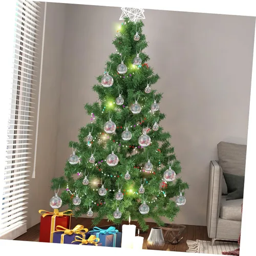 Vista 9 de Artibetter Esferas de adornos iridiscentes de Navidad, 18 piezas de adornos iridiscentes de plástico, bolas colgantes de arco iris, bolas de árbol