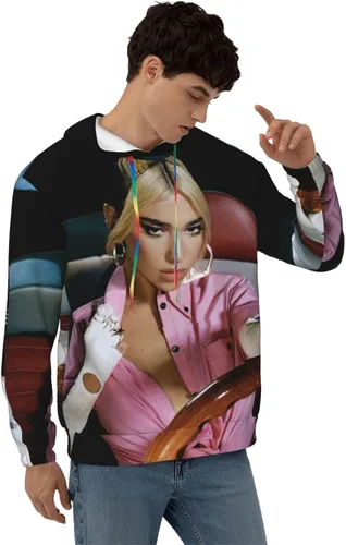 Vista 2 de Dua Singer Lipa - Sudadera con capucha para hombre