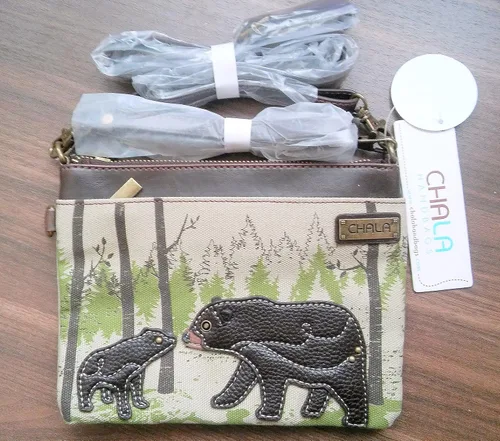 Vista 3 de Chala Mini bolso cruzado para teléfono con 2 correas ajustables Azul