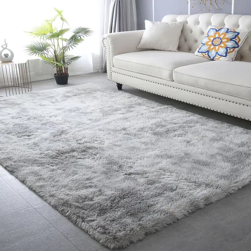 Vista 52 de Alfombra redonda beige para dormitorio: alfombra suave y esponjosa de 4 x 4 pies para sala de estar, alfombra redonda de felpa peluda