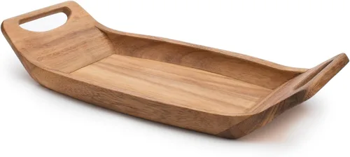 Vista 13 de Ironwood Gourmet 28330 Local 338 Bagel Miter, Madera de acacia, 7 x 5.5 x 2.5 pulgadas
