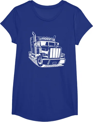 Vista 64 de Diesel Big Rig 18 Wheeler - Camiseta de camionero para camionero, Negro, S