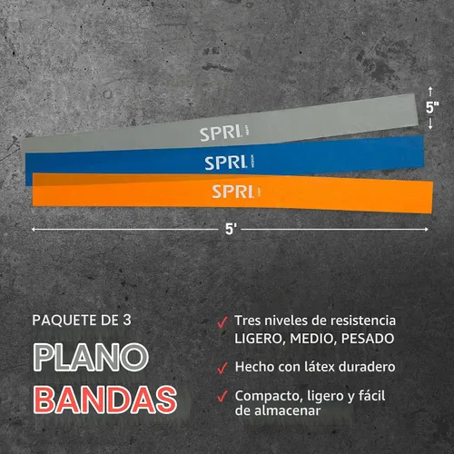 Vista 4 de SPRI Flat Bands 3-Pack