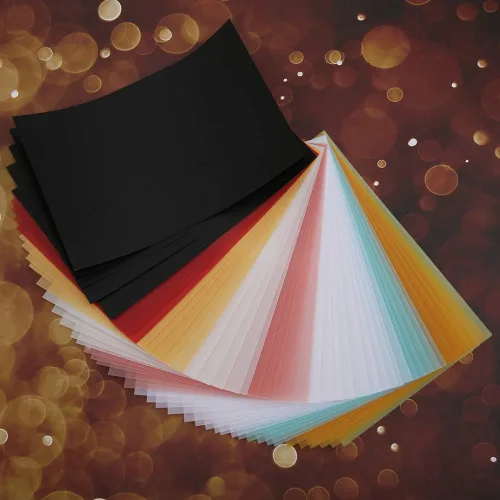 Vista 7 de 50 piezas de cartulina de color, papel sulfúrico de color para arte, impresión y reproducción propósitos 5.9x3.9 in