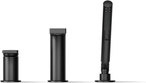 Vista 6 de KOHLER 73078-4-BL Composed™ Grifo de baño monomando para montaje en cubierta con ducha de mano, negro mate Mate negro
