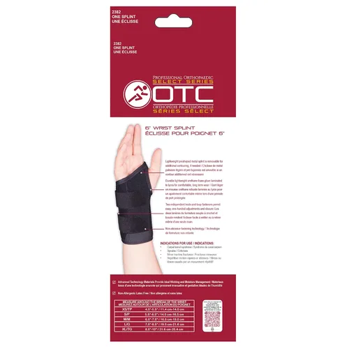 Vista 8 de OTC Férula para muñeca, 6 pulgadas, Select Series, XL (mano izquierda)