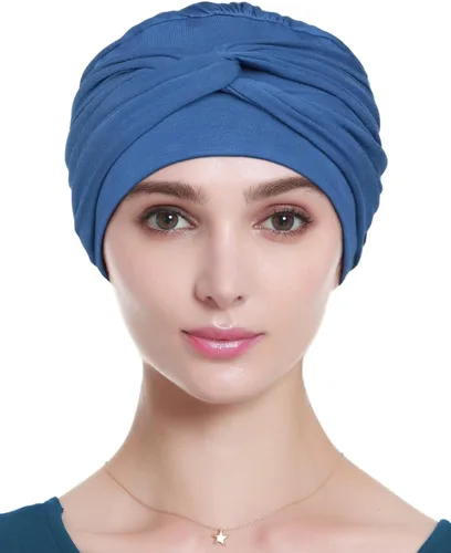 Vista 12 de Alnorm Gorro de quimioterapia, sombrero de viscosa para mujer, turbante para la cabeza para mujer
