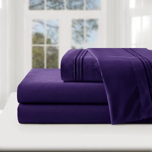 Vista 48 de Manyshofu Juego de sábanas de tamaño individual con bolsillos extra profundos, sábanas y fundas de almohada de 1800 hilos de lujo para hotel, juego