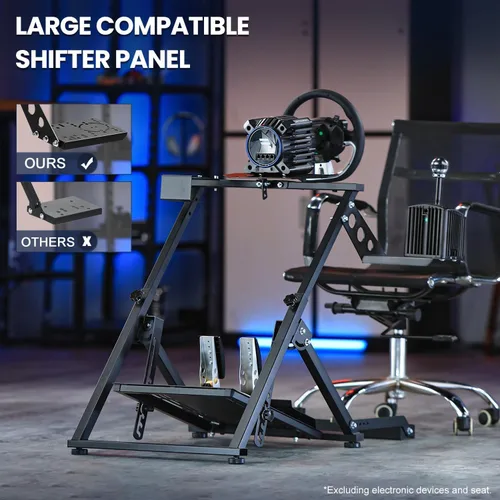 Vista 5 de Marada G29 Upgrade Racing Wheel Stand X Frame Fit for PXNThrustmasterLogitech G27 G920 G923 T300RS T128X, Foldable PC Game Race Bracket Simulator