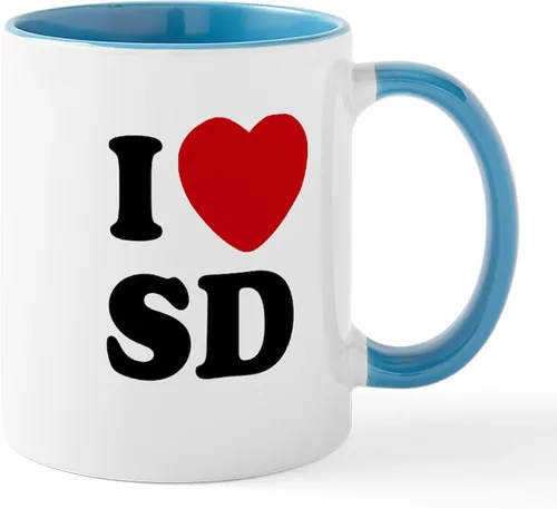 Vista 35 de CafePress I Love San Diego - Taza de café de cerámica (11.0 fl oz)
