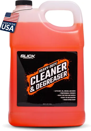 Vista 10 de Slick Products Limpiador y desengrasante de alta resistencia, fórmula cítrica de fuerza profesional para neumáticos, ruedas, motores, cadenas