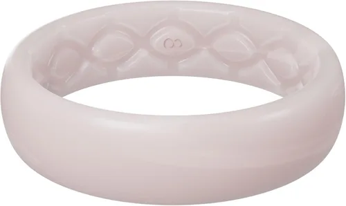 Vista 6 de Groove Life Anillo de silicona sólido y delgado - Anillos de boda de goma transpirables para mujeres, cobertura de por vida, diseño único, anillo