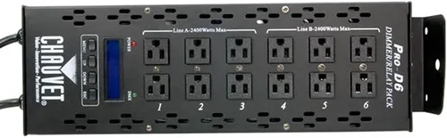 Vista 2 de CHAUVET DJ Pro-D6 DMX-512 Dimmer/Switch Pack (6 canales) Controladores de luz LED, NEGRO Black housing for stage lighting rigs, powers par cans