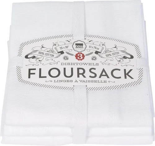 Vista 12 de Now Designs floursack – paños de cocina, set de tres, azul/blanco real