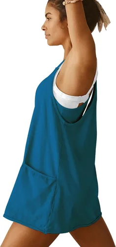 Vista 5 de Vestido atlético para mujer con pantalones cortos incorporados, mini vestido de entrenamiento deportivo para golf, verano 2024