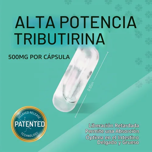 Vista 3 de Healus Suplemento posbiótico a base de tributirina biótica completo. Absorción avanzada patentada. Butirato para la salud intestinal.