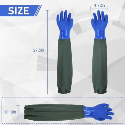 Vista 2 de MUMUKE Guantes largos impermeables, 28 pulgadas