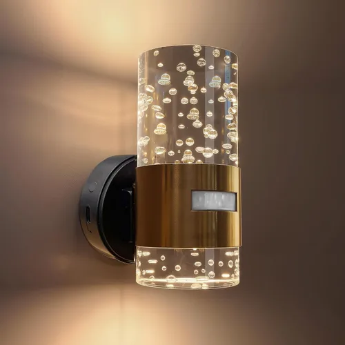 Vista 22 de L LOHAS LED Luz nocturna con sensor de movimiento, luces nocturnas de burbujas enchufables a la pared, luz nocturna de cambio de temperatura