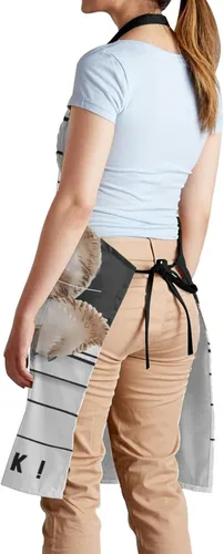 Vista 4 de Delantal ajustable con babero para hombres y mujeres, chef, cocina, barbacoa, parrilla