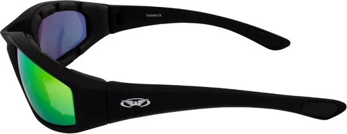 Vista 6 de Global Vision Kickback - Lentes de transición con efecto espejo fotocrómico transparente a rojo con oscurecimiento automático, gafas de conducción