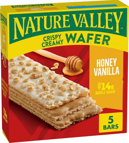 Vista 11 de Nature Valley Barras de Waffle Cremosas y Crujientes, Arándano, Grano Entero, 5 Barras, 6.5 oz