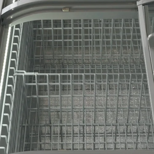 Vista 5 de PEAKCOLD - Congelador comercial de cristal superior, 58 pulgadas de ancho Negro