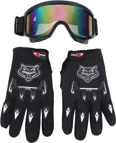 Vista 6 de Casco de motocross para ATV y moto de tierra, casco todoterreno con guantes y gafas para unisex, adulto, joven, aprobado por DOT/FMVSS 218