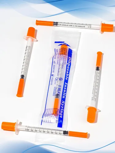 Vista 9 de Jeringas de 0.0 fl oz 29G 1/2" 0.512 in U-100 Jeringa de laboratorio desechable con tapa, paquete de 20 Calibre 29 de 1/2 pulgada, diseño a prueba