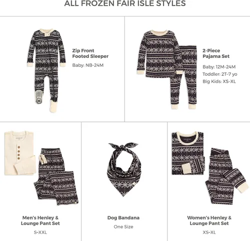 Vista 2 de Burts Bees Baby Baby Girls Sleeper Family Jammies Matching Holiday Pajamas Organic Cotton Pjs
