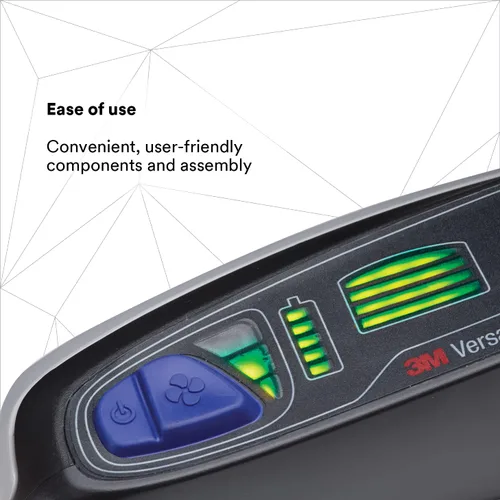 Vista 2 de 3M PAPR, Versaflo - Conjunto de respirador purificador de aire alimentado TR-617N, incluye unidad PAPR, batería de alta capacidad, tubo