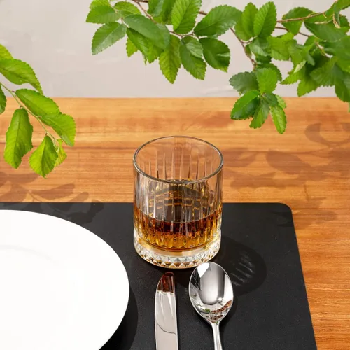 Vista 6 de Restaurantware Elysia - Vasos de whisky de 7 onzas, 12 vasos de corte de rocas, base pesada sin plomo, vasos de vidrio transparente, aptos
