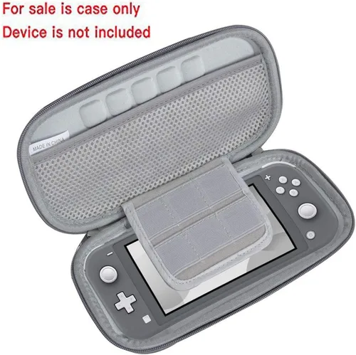 Vista 2 de Hermitshell - Funda rígida de EVA para Nintendo Switch Lite Gaming con 12 cartuchos de juego Gris