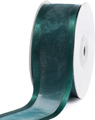 Vista 4 de Creative Ideas, Organza de 1-1/2 pulgadas con cinta de borde satinado, 25 yardas, azul claro