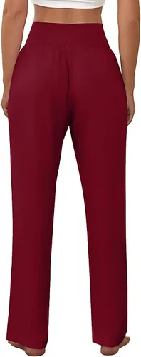 Vista 2 de Neer 3 piezas de pantalones de yoga de pierna ancha para mujer, cómodos, holgados, de cintura alta, pantalones deportivos casuales
