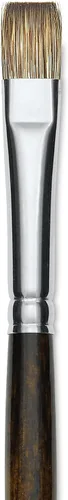 Vista 2 de Silver Brush Limited 26022 Monza Bright - Brocha para pinturas al óleo y acrílicas, tamaño 2, mango largo Long Handle, Fine Point Stiff Synthetic