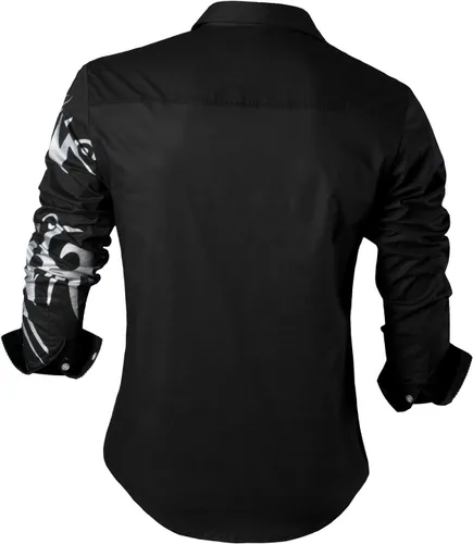 Vista 16 de JZS041, camisa de vestir de manga larga para hombre