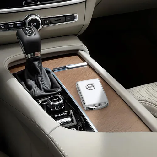 Vista 3 de Funda Carcasa para Llavero de Automóvil para Volvo S60 S90 XC40 XC60 XC90 V60 V90, Regalos para Hombres y Mujeres (Azul Esmerilado)