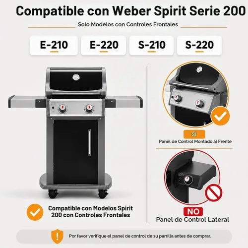 Vista 4 de Hisencn 7637 Parrilla de 17.5" para Weber Spirit I y II 200 Series