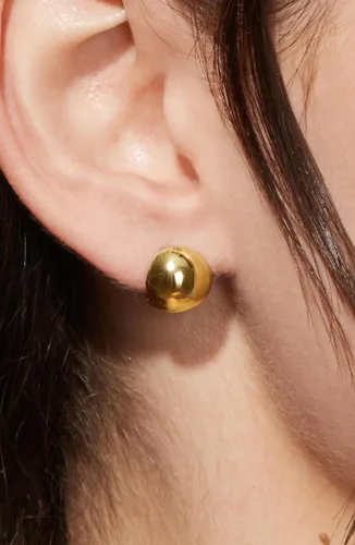 Vista 89 de Aretes de aro gruesos de oro para mujer, chapados en oro de 14 quilates, aretes de aro triple, hipoalergénicos, a la moda, aretes de aro gruesos