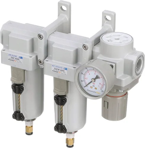 Vista 7 de PneumaticPlus SAU430-N06DG-MEP Sistema de secado de aire de tres etapas Filtro de aire de partículas, filtro coalescente, regulador de presión
