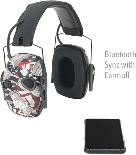 Vista 7 de Howard Leight Impact Sport - Orejera Bluetooth para disparar, color negro, atenuación de ruido de 21 dB, unisex para jóvenes y adultos