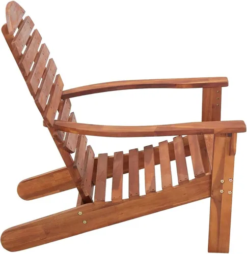 Vista 4 de Adirondack Chair Solid Acacia Wood Outdoor Chair 37.8 x 27.2 x 35 in Brown Wide Seat Patio Garden Furniture for Balcony Terrace