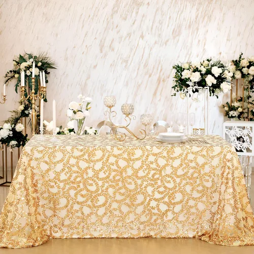 Vista 9 de B-COOL Mantel plateado de lentejuelas para mesa de boda con flores y Navidad, 90 x 90 pulgadas