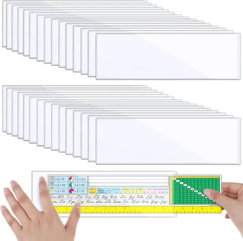 Vista 21 de Paquete de 30 bolsillos autoadhesivos para tarjetas de índice, con apertura superior, tarjetero ideal para organizar y proteger tus tarjetas