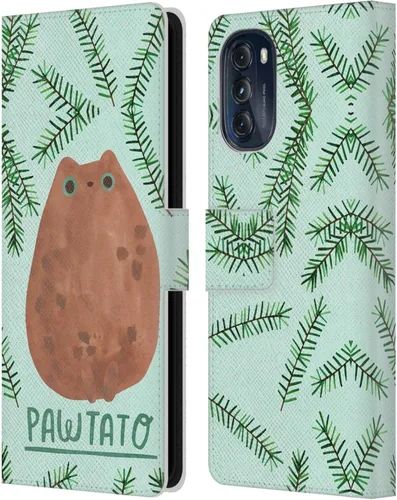 Vista 8 de Head Case Designs Officially Licensed Planet Cat Avocato Puns Leather Book Wallet Case Cover Compatible with Motorola Moto G (2022)