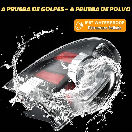 Vista 6 de Luces traseras compatibles con Tacoma 2005-2015 (estilo de carcasa negra) Lado del conductor y del pasajero, LED y halógeno, con bombilla y arnés