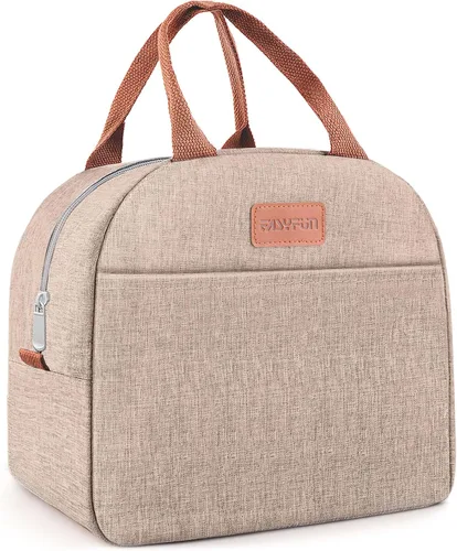 Vista 19 de Bolsa de almuerzo para mujeres y hombres, lonchera aislada para adultos, pequeña lonchera hermética enfriadora, contenedores de comida para almuerzo