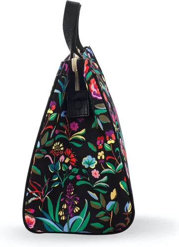 Vista 4 de Kate Spade New York Bolsa de Almuerzo Portátil Suave Refrigeradora, Bolso Térmico con Forro Interior Aislante Plateado y Bolsillo de Almacenamiento